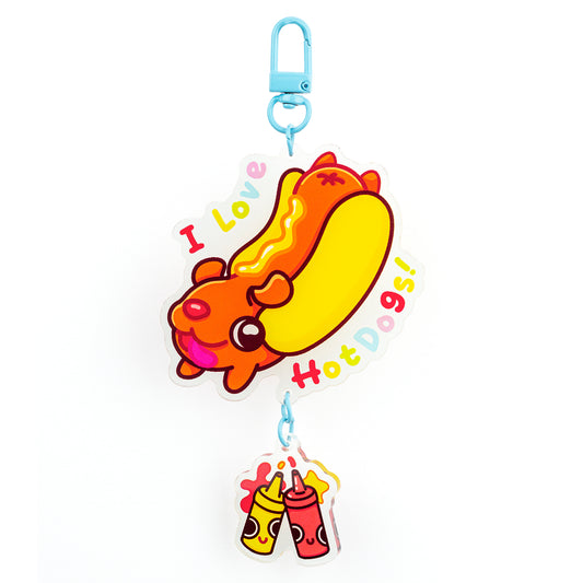 Hot dog kawaii keychain 