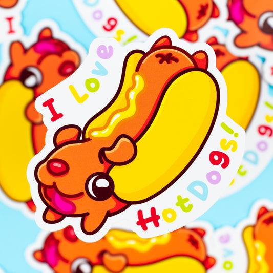 Hot dog sticker