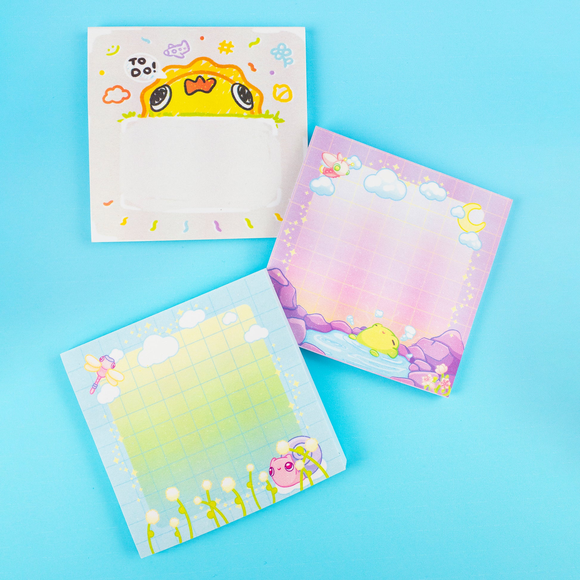 All of Stuffy Puffs kawaii stationery placed together