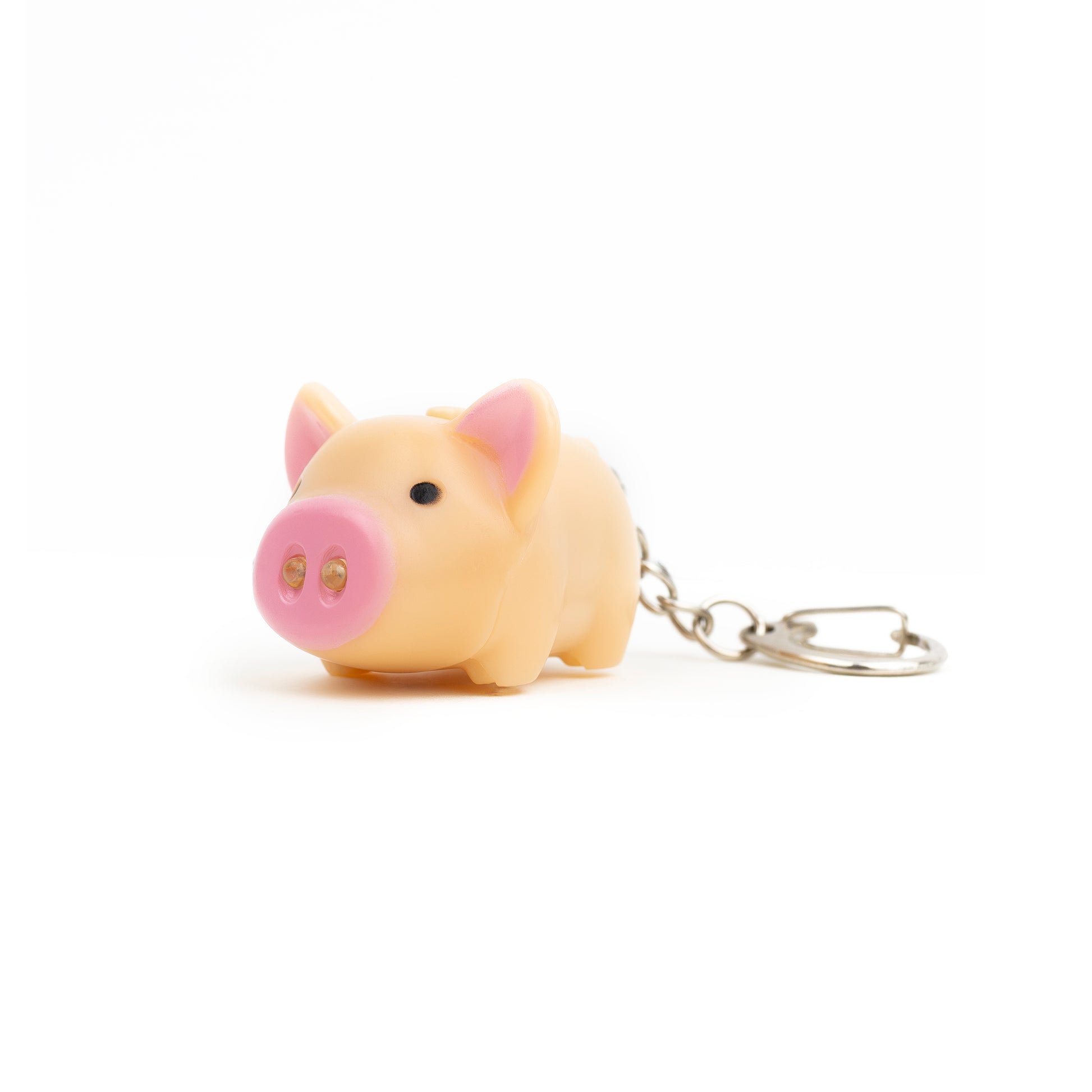 Piggy keychain front side view