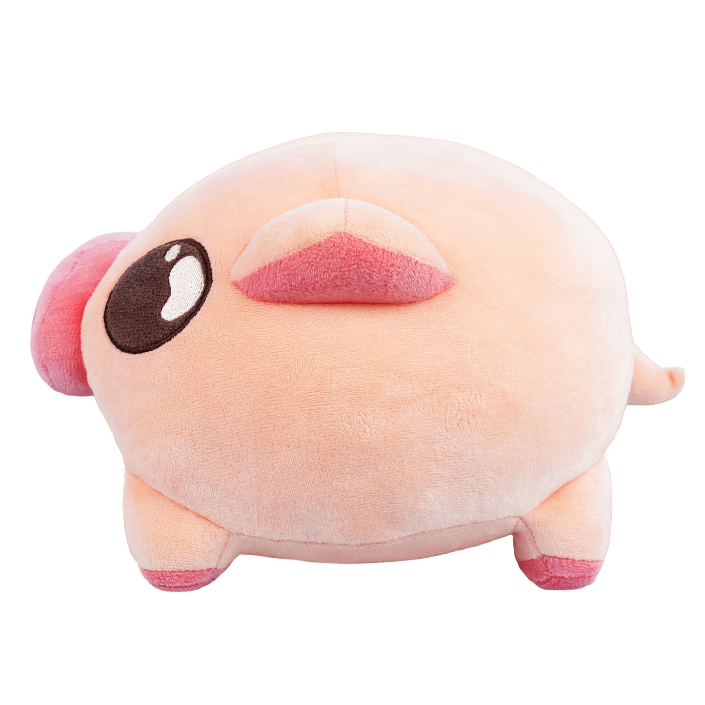 Kawaii plushie piggy stuffed animal right side view