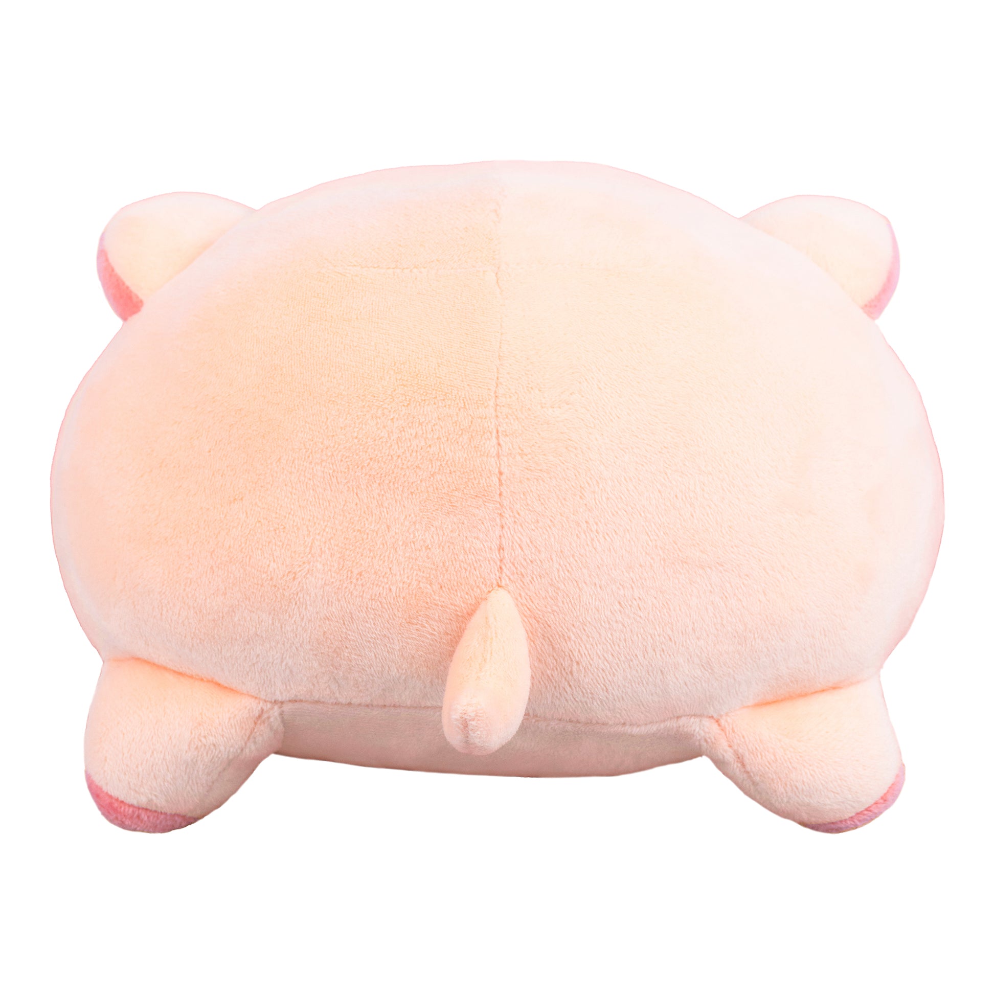 Kawaii plushie piggy stuffed animal back view