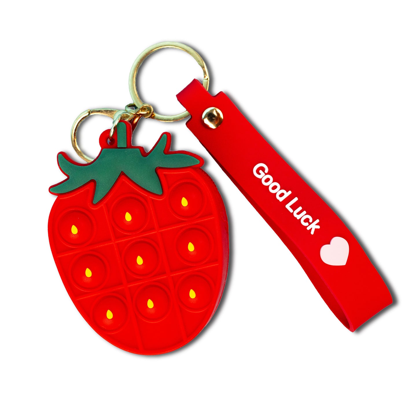 Strawberry pop it fidget toy