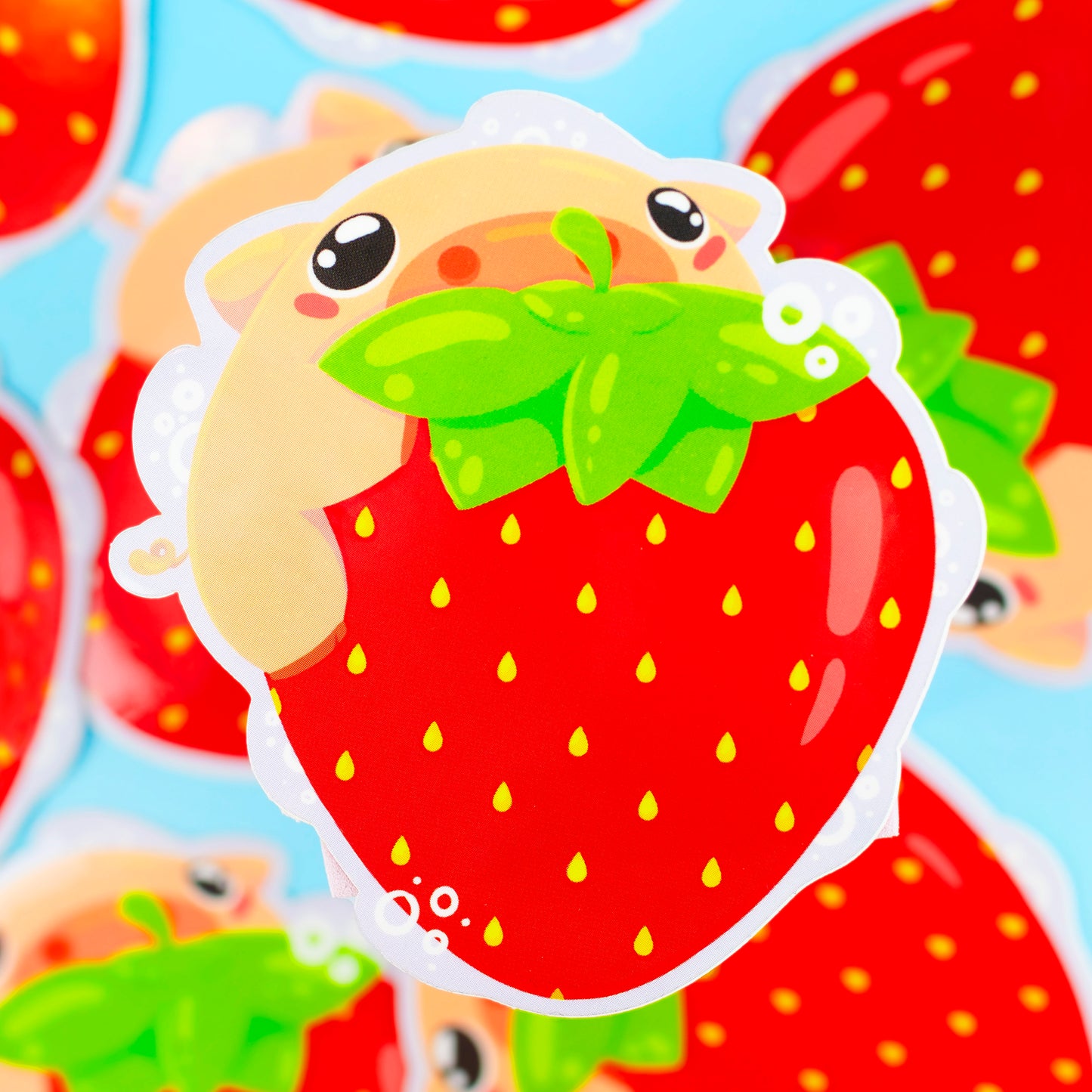 Kawaii strawberry sticker